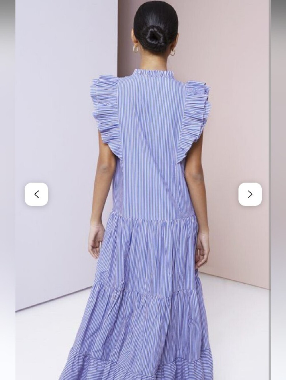 Magali Pascal R9sane Maxi Dress In Stripe Size L - Picture 12 of 12